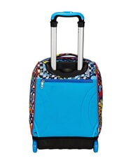SJGANG FACCE DA SJ! BIG 2-wheel trolley backpack fluffy turquoise - Backpack trolleys - 6