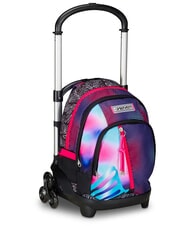 SEVEN FLEX SHADEFULL GIRL Detachable trolley backpack, 3 wheels violet - Backpack trolleys - 3