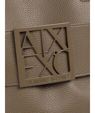 ARMANI EXCHANGE SUSIE SOFT Shoulder bag with buckle dark taupe - Women’s Bags - 3