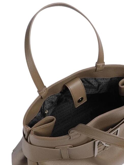 SUSIE SOFT Shoulder bag with buckle dark taupe - Women’s Bags