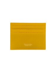 BRACCIALINI BASIC Leather card holder with metal logo yellow - Women’s Wallets - 2