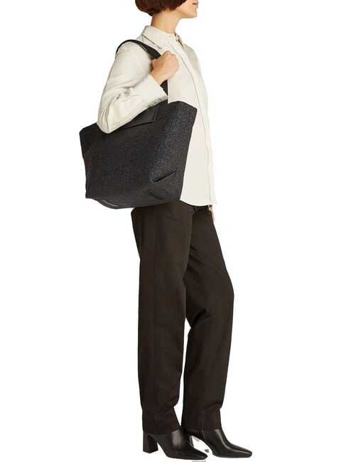 CK RAFFIA Shoulder Shopper ck black - Women’s Bags