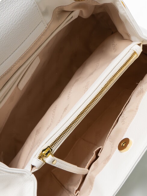 GISELLE Shoulder bag with metal logo white - Women&rsquo;s Bags