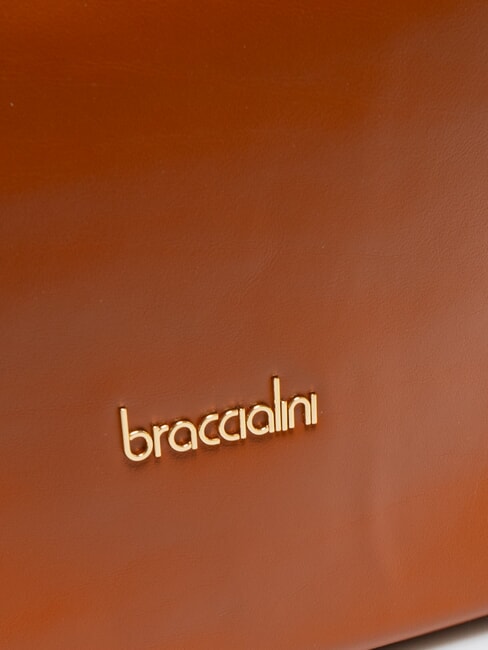 NORA Leather shopping bag with buckles brown - Women’s Bags