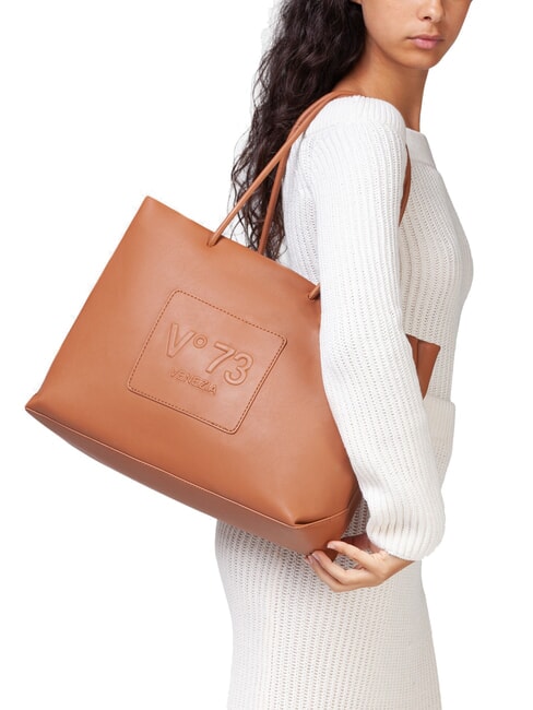 NINETTE Embossed logo shopping bag leather - Women’s Bags