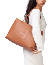 V73 NINETTE Embossed logo shopping bag leather - Women’s Bags - 5