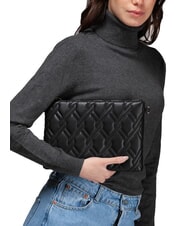 V73 MARGARET Quilted pattern pouch bag black - Women’s Bags - 4