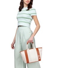 V73 RESPONSIBILITY SUMME Shopping bag with shoulder strap natural/leather - Women’s Bags - 5