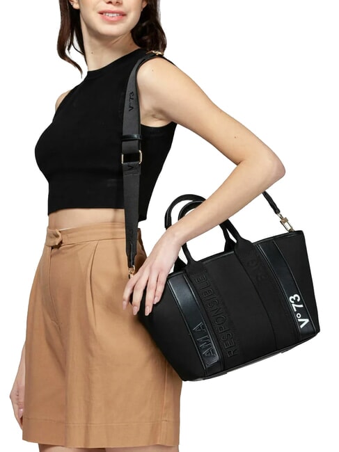 RESPONSIBILITY SUMME Shopping bag with shoulder strap black - Women’s Bags