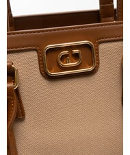 GAUDÌ DAKOTA Double portability canvas bag tan - Women’s Bags - 4