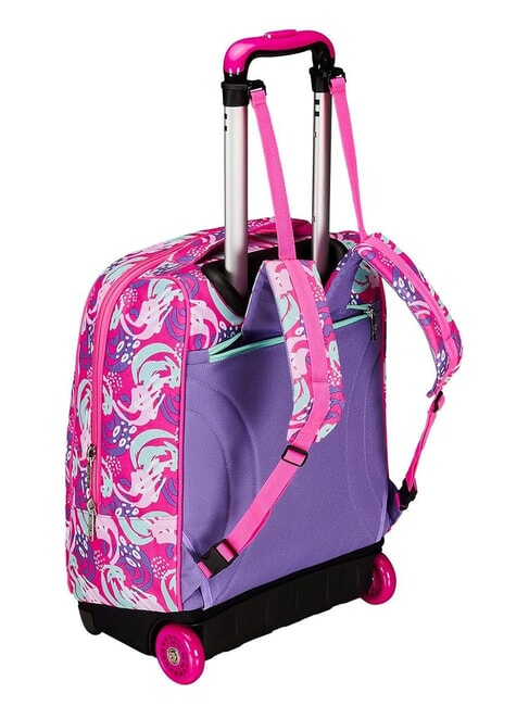 CUCCIOLI BIG GIRL Fixed trolley backpack 2 wheels fuxiafluo - Backpack trolleys