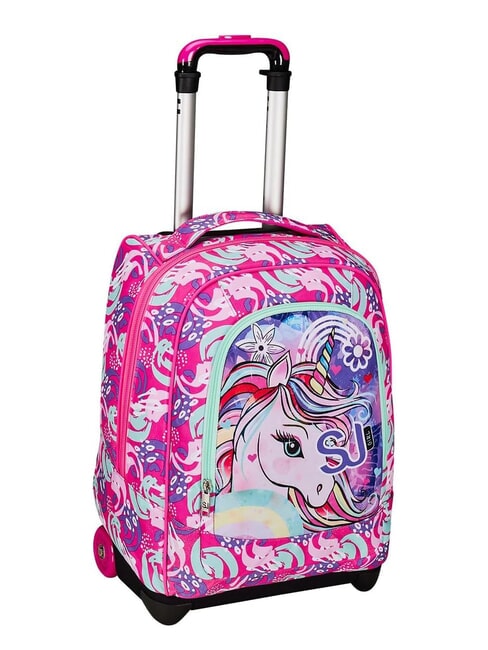 CUCCIOLI BIG GIRL Fixed trolley backpack 2 wheels fuxiafluo - Backpack trolleys