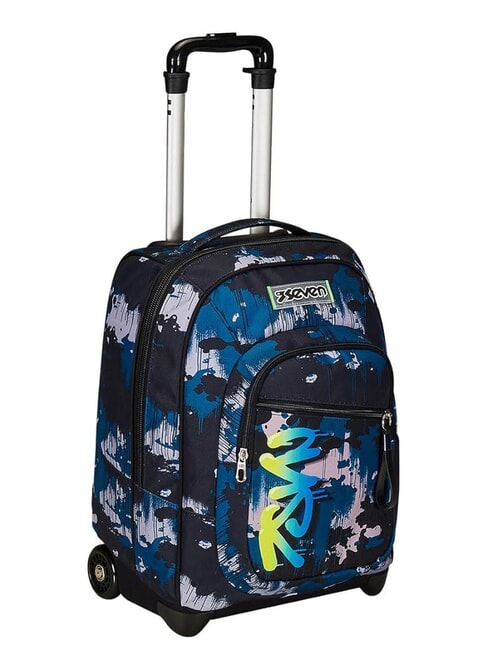 GREENSCREEN Fixed trolley backpack 2 wheels camouflage green - Backpack trolleys