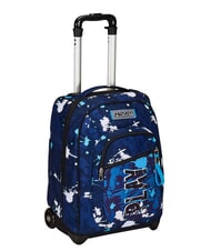 SEVEN SPOTTYBLUE Fixed trolley backpack 2 wheels azur - Backpack trolleys - 3