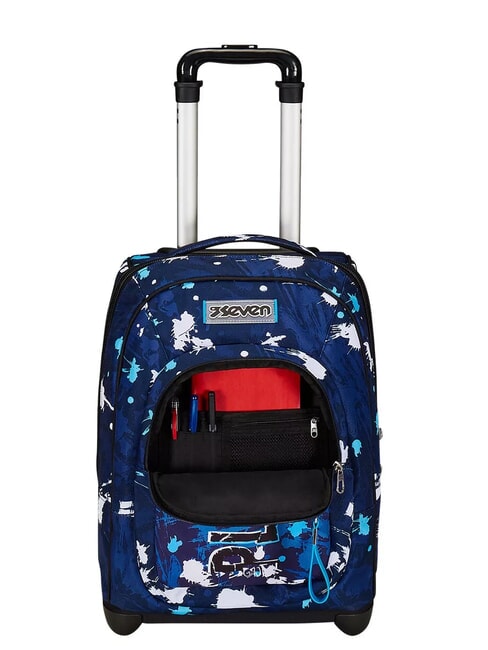 SPOTTYBLUE Fixed trolley backpack 2 wheels azur - Backpack trolleys