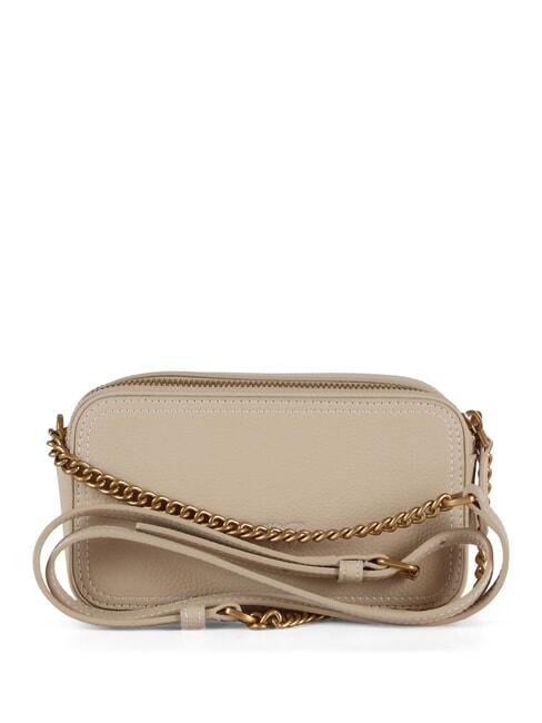 CARRIE Mini shoulder bag, in leather beige-smoky gray-antique gold - Women&rsquo;s Bags