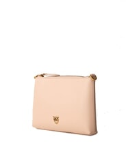PINKO FLAT Leather clutch bag, with shoulder strap powder-antique gold - Women’s Bags - 2