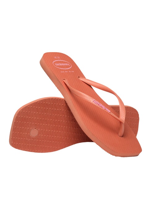 SQUARE LOGO Flip-flops pink clay - Women&rsquo;s shoes