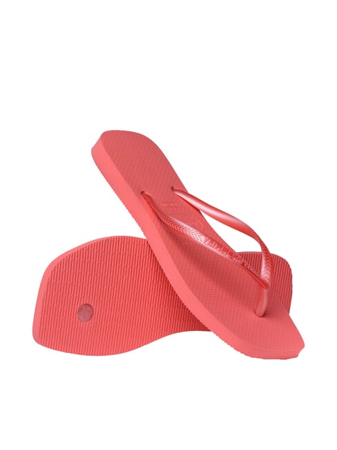 SLIM SQUARE Square Toe Flip Flops tropical coral - Women’s shoes