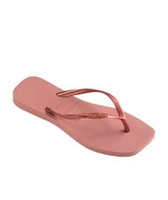 HAVAIANAS SLIM SQUARE Square Toe Flip Flops CROCUS / ROSE - Women’s shoes - 2