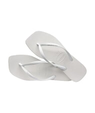 HAVAIANAS SLIM SQUARE Square Toe Flip Flops white - Women&rsquo;s shoes - 4