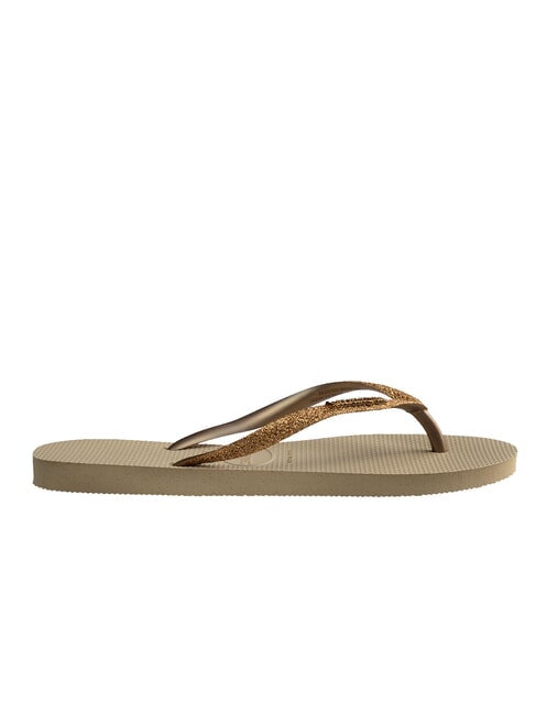 SLIM GLITTER II Flip-flops sand/golden light metallic - Women’s shoes