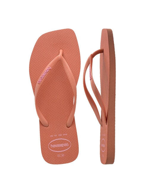 SQUARE LOGO Flip-flops pink clay - Women&rsquo;s shoes