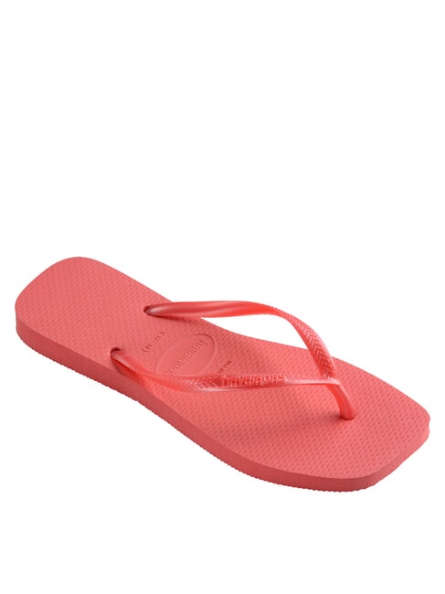 SLIM SQUARE Square Toe Flip Flops tropical coral - Women’s shoes