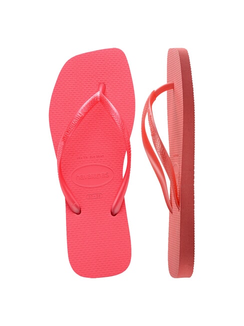 SLIM SQUARE Square Toe Flip Flops tropical coral - Women’s shoes