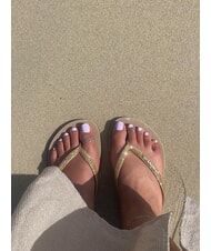 HAVAIANAS SLIM GLITTER II Flip-flops sand/golden light metallic - Women’s shoes - 6