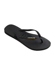 HAVAIANAS SLIM LOGO Flip flops black/gold - Women’s shoes - 2