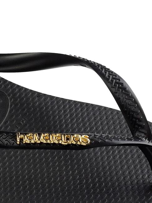 SLIM LOGO Flip flops black/gold - Women’s shoes