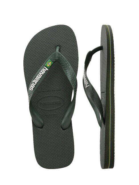 BRASIL LOGO Men's flip flops green olives/green olives - Unisex shoes
