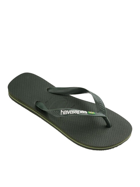 BRASIL LOGO Men's flip flops green olives/green olives - Unisex shoes
