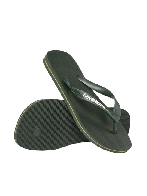 BRASIL LOGO Men's flip flops green olives/green olives - Unisex shoes