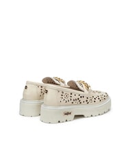 CULT SLASH 4447 Leather moccasins with floral perforations white - Women&rsquo;s shoes - 4