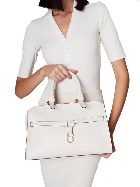 AMELIA Leather handbag with charm ivory white - Women&rsquo;s Bags