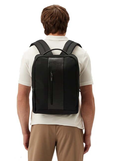 BRIEF ECOLOGICA Recycled fabric backpack, 15.6" laptop Black - Laptop backpacks