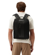 PIQUADRO BRIEF ECOLOGICA Recycled fabric backpack, 15.6" laptop Black - Laptop backpacks - 5