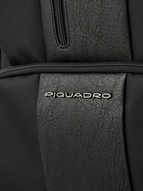 BRIEF ECOLOGICA TECH Recycled fabric backpack with USB plate, 15.6" laptop holder Black - Laptop backpacks