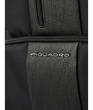 PIQUADRO BRIEF ECOLOGICA TECH Recycled fabric backpack with USB plate, 15.6" laptop holder Black - Laptop backpacks - 3