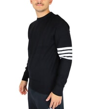 RICHMOND X CORINO Crewneck sweater with stripes black2 - Men's Sweaters - 3