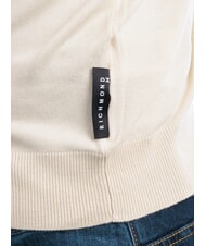 RICHMOND X LICONE V-Neck Cardigan with Buttons bone white - Men's Sweaters - 5