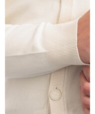 RICHMOND X LICONE V-Neck Cardigan with Buttons bone white - Men's Sweaters - 4