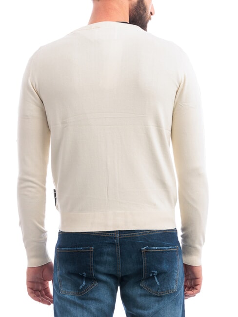 LICONE V-Neck Cardigan with Buttons bone white - Men's Sweaters