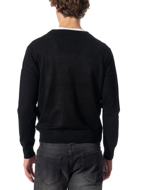 LICONE V-Neck Cardigan with Buttons black2 - Men's Sweaters
