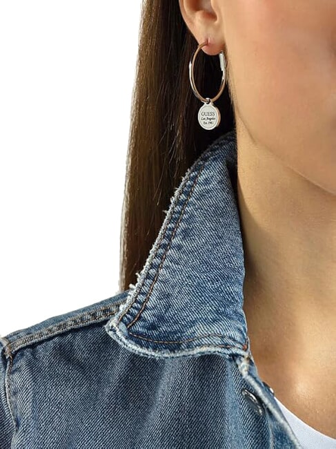 HULA HOOPS Charm hoop earrings SILVER - Earrings