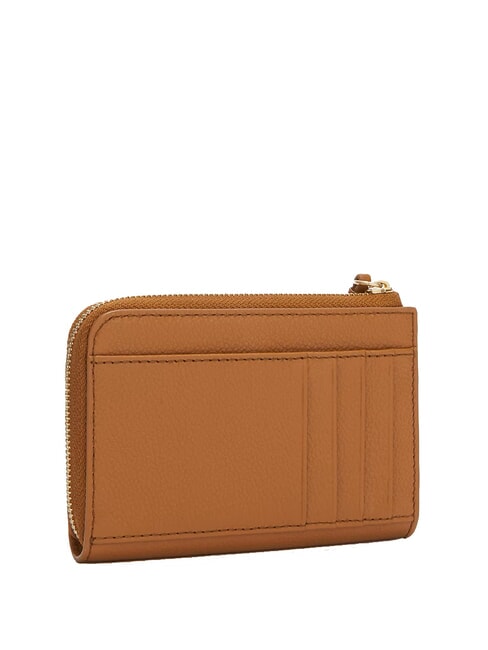 GOCCIA Leather card holder with zip brandy - Women&rsquo;s Wallets