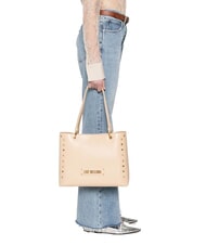 LOVE MOSCHINO BORCHIE Shoulder Tote Bag beige - Women’s Bags - 5