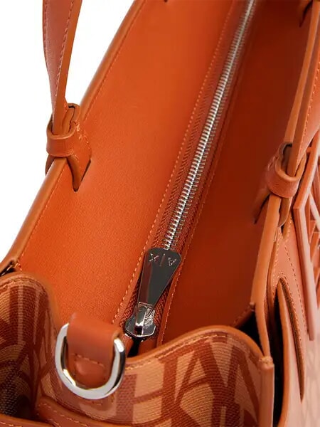 LOGO ALL OVER Hand bag with shoulder strap cam. roses/car. cafe - Women’s Bags